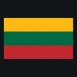 Poster Drapeau jaune vert et rouge de Lituanie<br><div class="desc">Drapeau jaune vert et rouge de Lituanie</div>