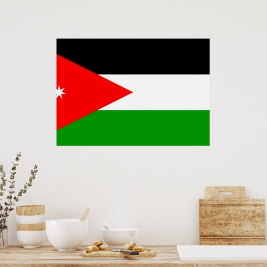 Poster Drapeau Jordanie (Cuisine)