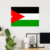 Poster Drapeau Jordanie (Bureau à domicile)