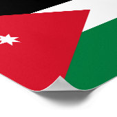 Poster Drapeau Jordanie (Coin)