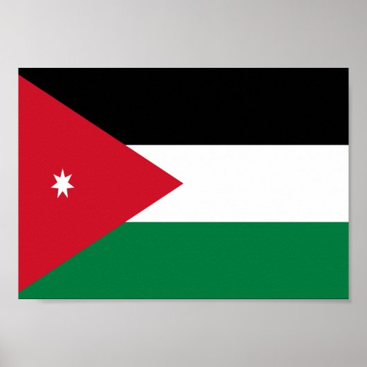 Poster Drapeau Jordanie (Devant)