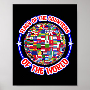 Poster Drapeau Jour des terres Homme Humanity And Travele