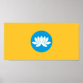 Poster Drapeau Kalmykia (Devant)