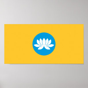Poster Drapeau Kalmykia