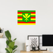 Poster Drapeau Kanaka Maoli (Bureau à domicile)