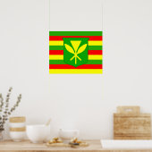Poster Drapeau Kanaka Maoli (Cuisine)