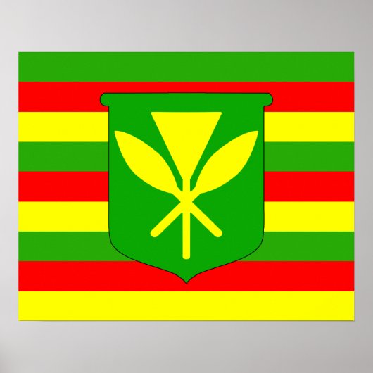 Poster Drapeau Kanaka Maoli (Devant)