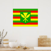 Poster Drapeau Kanaka Maoli (Cuisine)