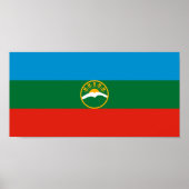 Poster Drapeau Karachay Cherkessia (Devant)