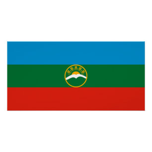 Poster Drapeau Karachay Cherkessia