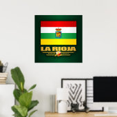 Poster Drapeau La Rioja (Bureau à domicile)