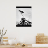 Poster Drapeau levant sur Iwo Jima_War Image (Cuisine)