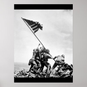 Poster Drapeau levant sur Iwo Jima_War Image