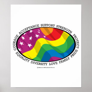 Poster Drapeau LGBT