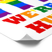 Poster Drapeau LGBT Nous sommes tous le mois de la fierté (Coin)