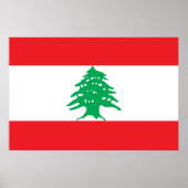 Poster Drapeau libanais (Devant)