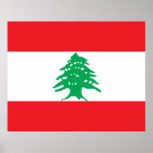 Poster Drapeau libanais (Drapeau libanais) (Devant)