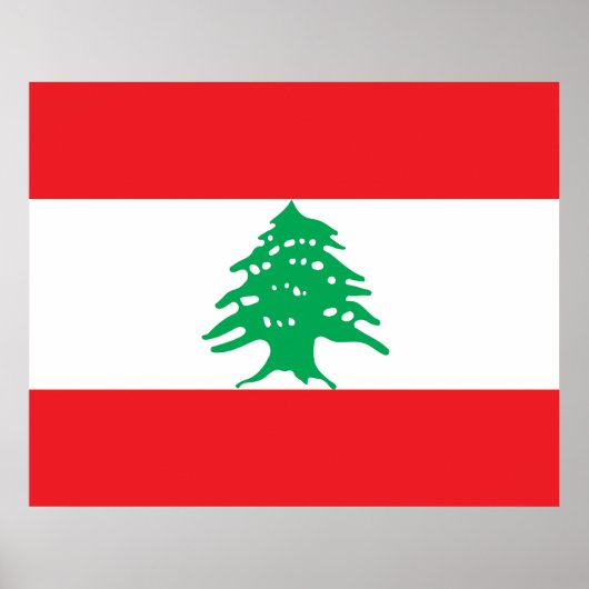 Poster Drapeau libanais (Drapeau libanais) (Devant)