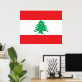 Poster Drapeau libanais (Drapeau libanais) (Bureau à domicile)