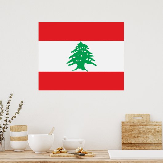 Poster Drapeau libanais (Drapeau libanais) (Cuisine)