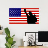 Poster Drapeau Liberty (Bureau à domicile)