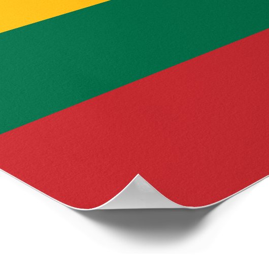 Poster Drapeau Lituanie (Coin)
