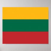 Poster Drapeau Lituanie (Devant)