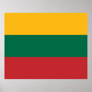 Poster Drapeau lituanien