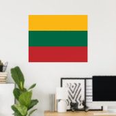 Poster Drapeau lituanien (Bureau à domicile)