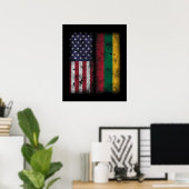 Poster Drapeau lituanien Lituanie Lietuva (Bureau à domicile)
