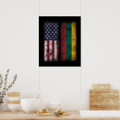 Poster Drapeau lituanien Lituanie Lietuva (Cuisine)