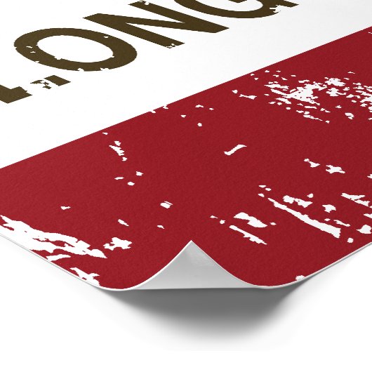 Poster Drapeau Long Beach California Republic (Coin)