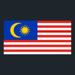 Poster Drapeau malais de Malaisie Jalur Gemilang<br><div class="desc">Le drapeau de la Malaisie, aussi connu sous le nom de Malais : Jalur Gemilang ou Stripes of Glory est composé d'un champ de 14 bandes rouges et blanches alternant le long de la mouche et d'un canton bleu portant un croissant et une étoile de 14 points connue sous le...</div>
