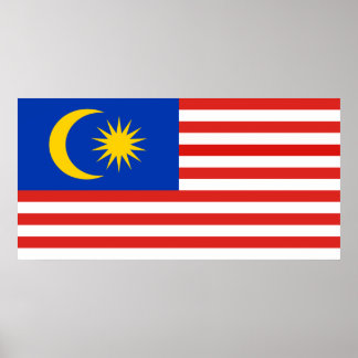 Poster Drapeau malais de Malaisie Jalur Gemilang