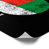 Poster Drapeau malgache de Madagascar (Coin)