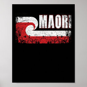 Poster Drapeau maori Nouvelle-Zélande
