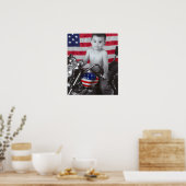 Poster drapeau maxonbikewithflag (Cuisine)