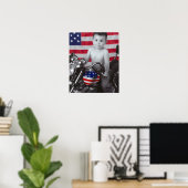 Poster drapeau maxonbikewithflag (Bureau à domicile)