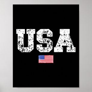 Poster Drapeau Mens Usa 4 juillet Amérique Jour De L'Indé