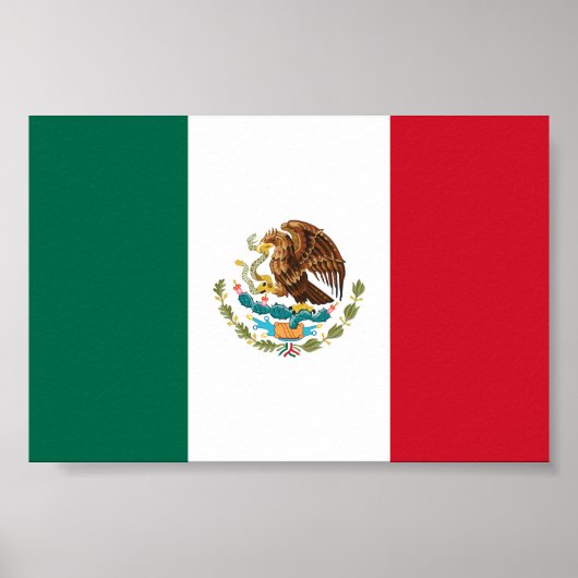Poster Drapeau Mexicain - Drapeau du Mexique (Devant)