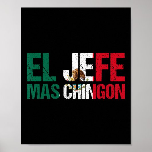 Poster Drapeau Mexicain Fierté Cinco De Mayo El Jefe Mas (Devant)