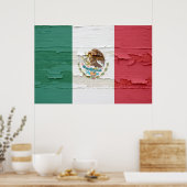 Poster Drapeau mexicain peinture Patinée (Cuisine)