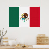 Poster Drapeau Mexique Tricolore (Cuisine)