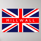 Poster Drapeau Millwall UK (Devant)