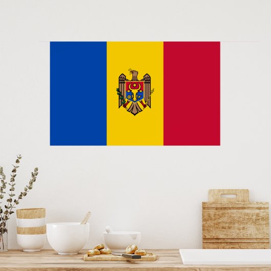 Poster Drapeau moldave (Cuisine)