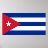 Poster Drapeau mondial de Cuba (Devant)