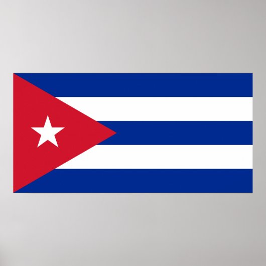 Poster Drapeau mondial de Cuba (Devant)