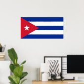 Poster Drapeau mondial de Cuba (Bureau à domicile)