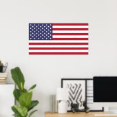 Poster Drapeau mondial des États-Unis (Bureau à domicile)