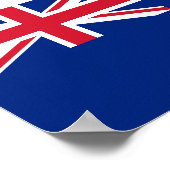 Poster Drapeau mondial des îles Falkland (Coin)